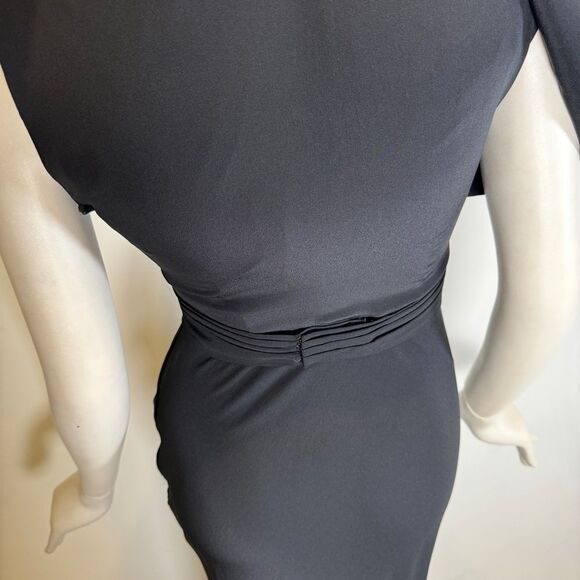 80s Bill Blass Crisscross Silk Gown - Picture 4 of 7